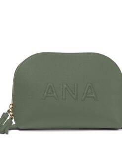 Large Clamshell Makeup Bag Moss