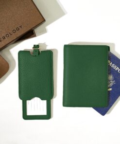 Deluxe Passport Cover + Luggage Tag Set Fairway Green